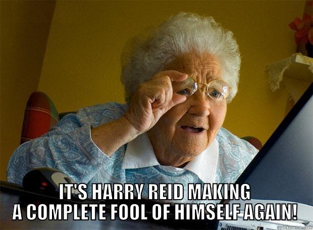  IT'S HARRY REID MAKING A COMPLETE FOOL OF HIMSELF AGAIN! Grandma finds the Internet