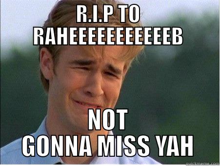 R.I.P TO RAHEEEEEEEEEEEB NOT GONNA MISS YAH 1990s Problems