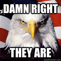 Damn right they are - Damn right they are  American Pride Eagle