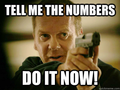 Tell me the numbers Do it now!  Jack Bauer
