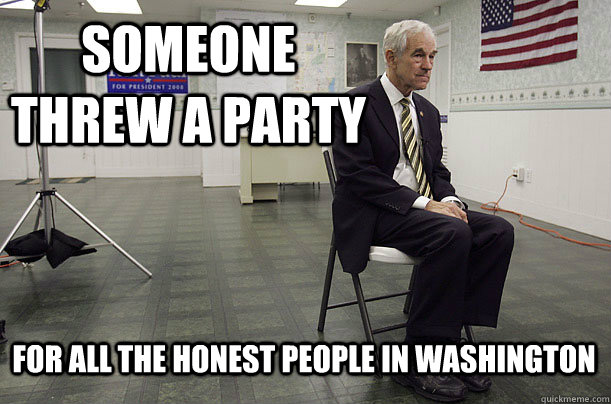 Someone threw a party for all the honest people in Washington  