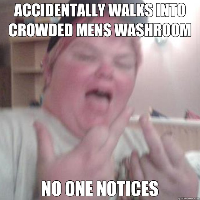ACCIDENTALLY WALKS INTO CROWDED MENS WASHROOM NO ONE NOTICES  