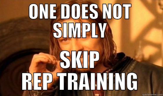 ONE DOES NOT SIMPLY SKIP REP TRAINING Boromir