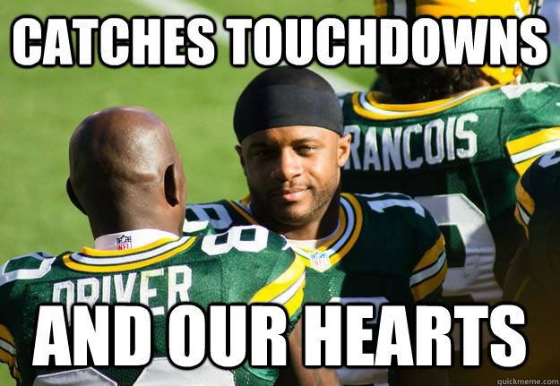 Catches Touchdowns And our hearts - Catches Touchdowns And our hearts  Ridiculously Photogenic Randall Cobb