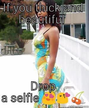 IF YOU THICK AND BEAUTIFUL  DROP A SELFIE  Misc