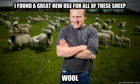 I found a great new use for all of these sheep wool  Sheep Farmer
