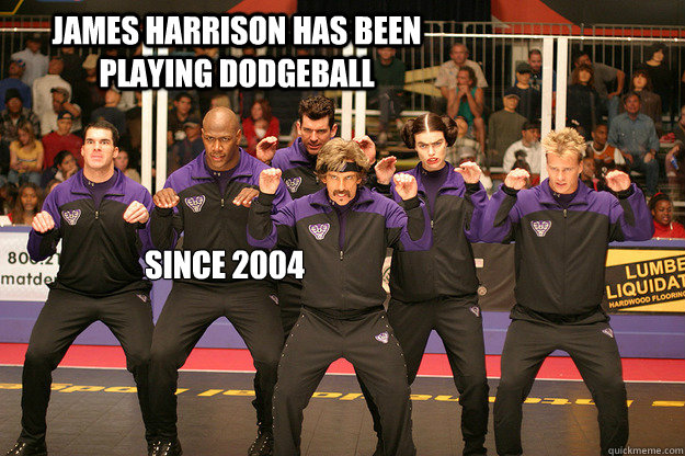 james harrison has been playing dodgeball since 2004 - james harrison has been playing dodgeball since 2004  harrison plays dodgeball