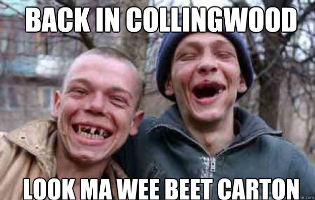 BACK IN COLLIngwood LOOK MA WEE BEET CARTON - BACK IN COLLIngwood LOOK MA WEE BEET CARTON  inbred