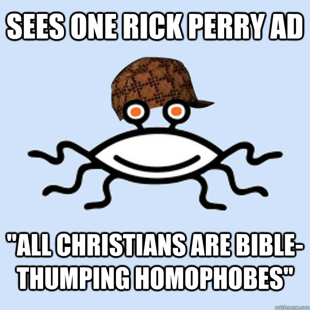 Sees one rick perry ad 