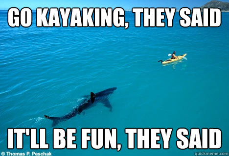 Go Kayaking, they said It'll be fun, they said  