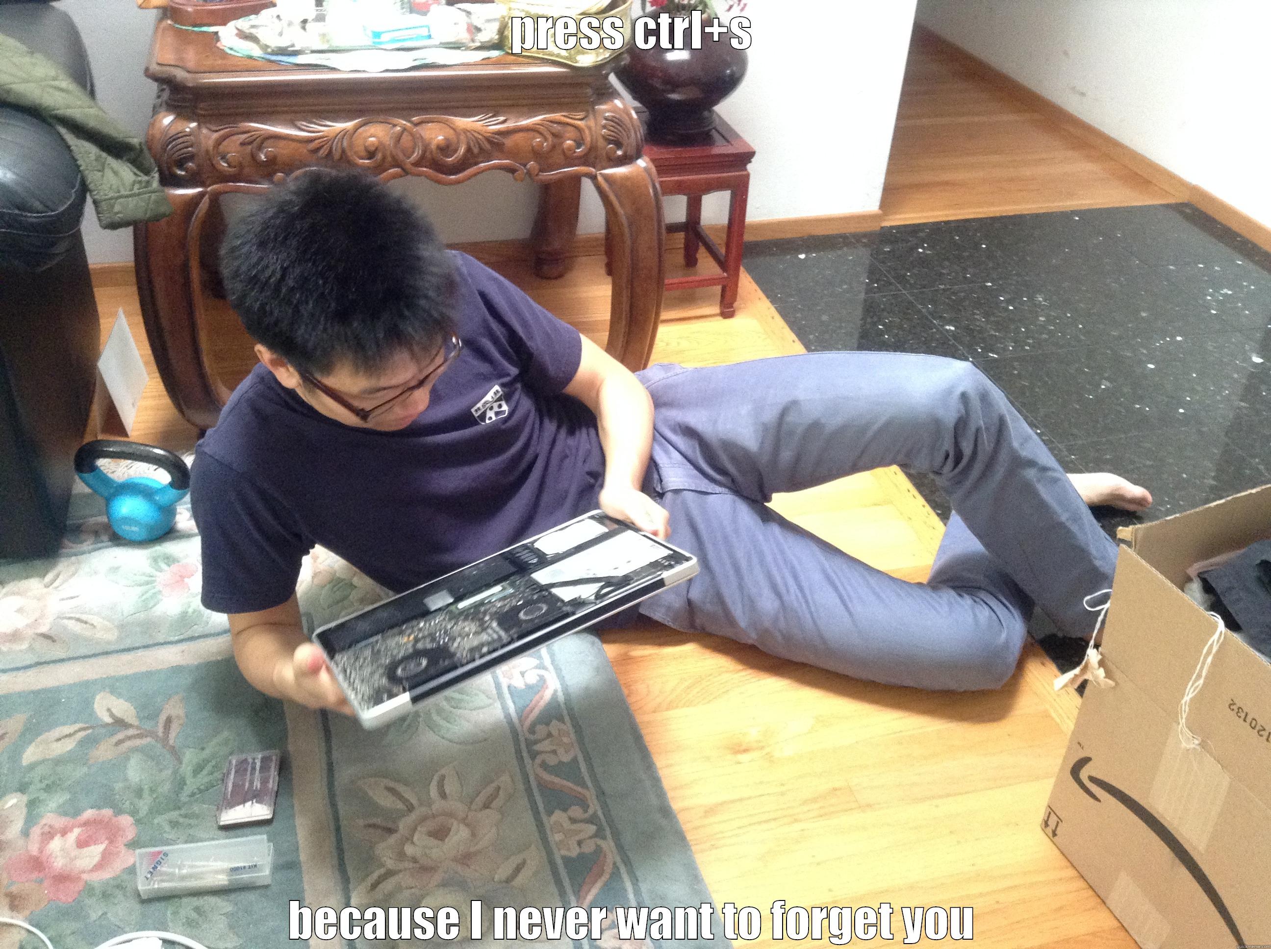 PRESS CTRL+S BECAUSE I NEVER WANT TO FORGET YOU Misc