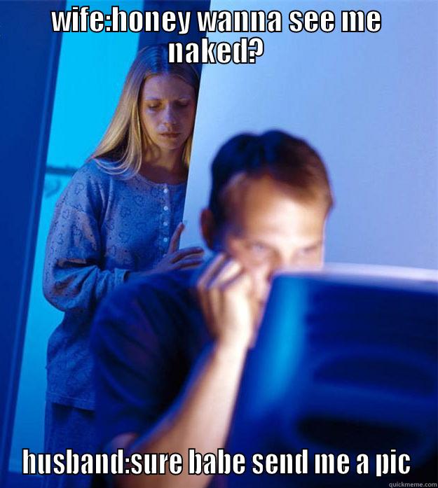 WIFE:HONEY WANNA SEE ME NAKED? HUSBAND:SURE BABE SEND ME A PIC Redditors Wife