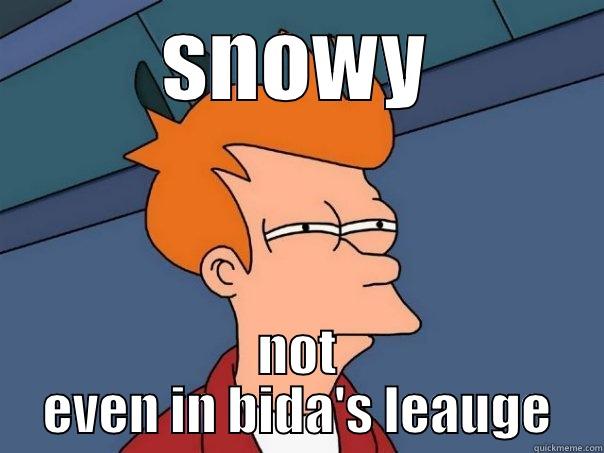 SNOWY NOT EVEN IN BIDA'S LEAUGE Futurama Fry
