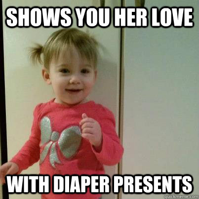 Shows you her love With diaper presents  