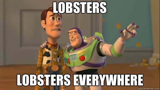 Lobsters Lobsters everywhere  Everywhere