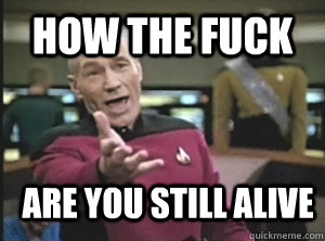 how the fuck are you still alive  Annoyed Picard