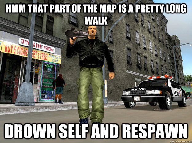 Hmm that part of the map is a pretty long walk Drown self and Respawn - Hmm that part of the map is a pretty long walk Drown self and Respawn  GTA Life