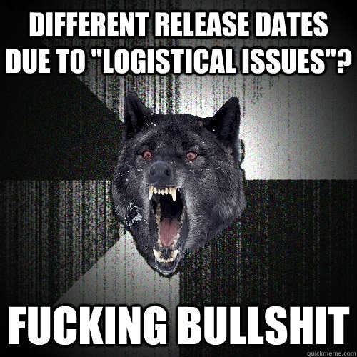Different release dates due to 