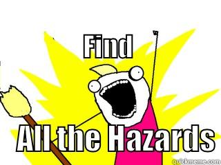                                    FIND     ALL THE HAZARDS All The Things