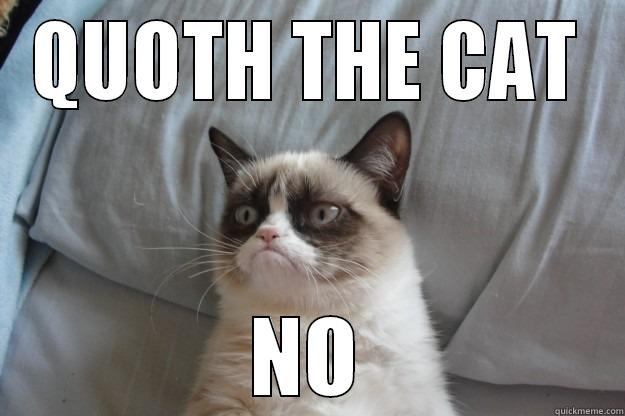 QUOTH THE CAT NO Grumpy Cat