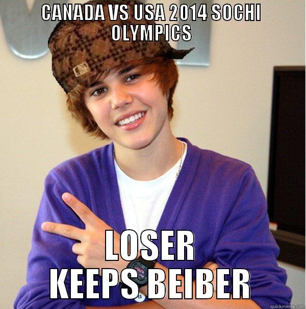 CANADA VS USA 2014 SOCHI OLYMPICS LOSER KEEPS BEIBER Scumbag Beiber