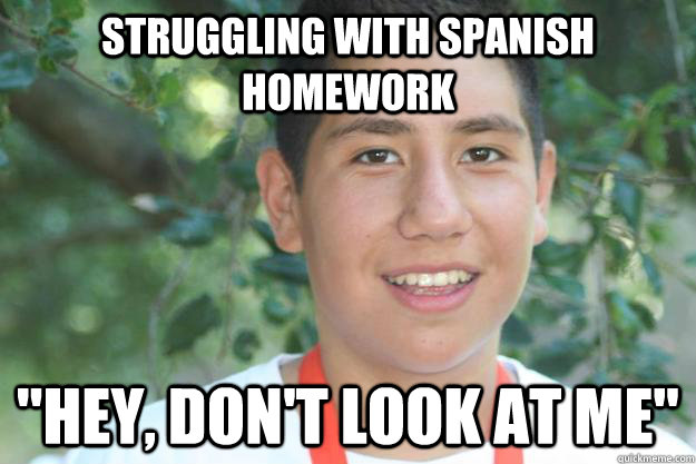 Struggling with spanish homework 