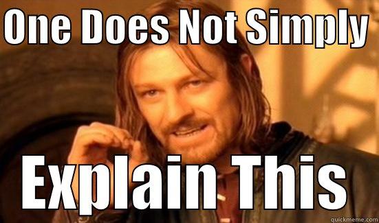 ONE DOES NOT SIMPLY  EXPLAIN THIS Boromir