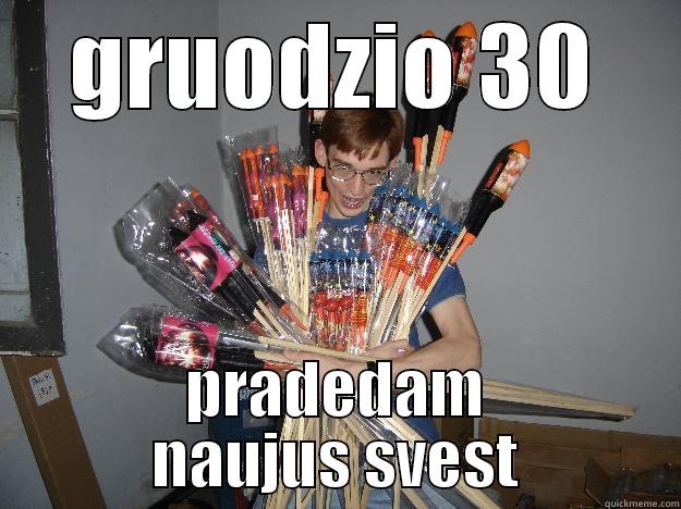 GRUODZIO 30 PRADEDAM NAUJUS SVEST Crazy Fireworks Nerd