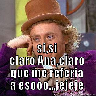  SI,SI CLARO ANA,CLARO QUE ME REFERIA A ESOOO...JEJEJE Condescending Wonka
