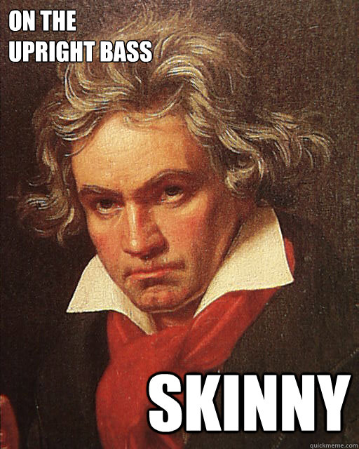 on the 
upright bass Skinny - on the 
upright bass Skinny  Hipster Beethover