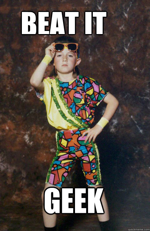 beat it geek  80s Retro Hipster Kid
