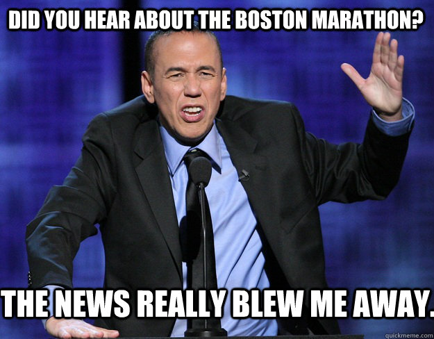 Did you hear about the Boston Marathon? The news really blew me away.  Too Soon
