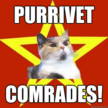 Purrivet COMRADES!  Lenin Cat