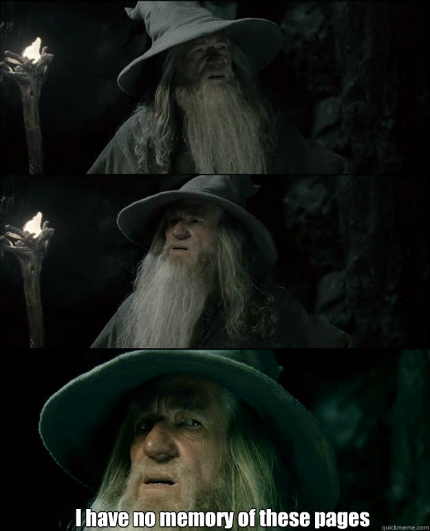  I have no memory of these pages  Gandalf und das Spanischstudium