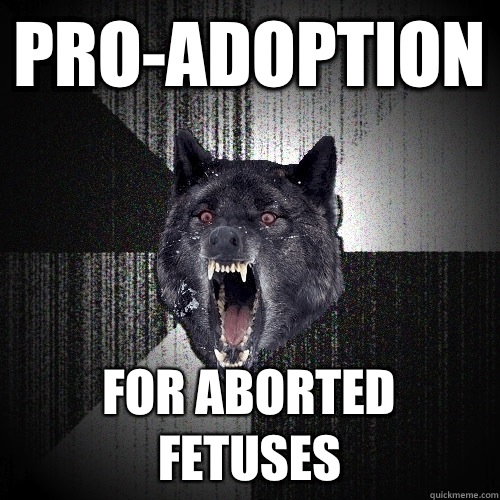 Pro-Adoption For aborted fetuses  Insanity Wolf