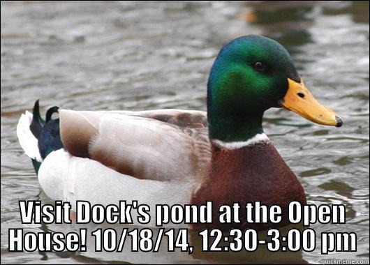  VISIT DOCK'S POND AT THE OPEN HOUSE! 10/18/14, 12:30-3:00 PM Actual Advice Mallard