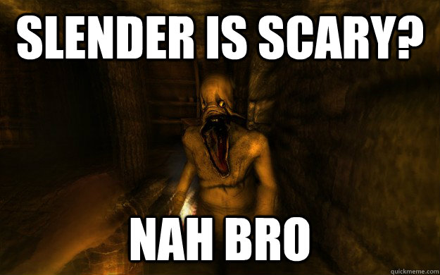 Slender is scary? nah bro  