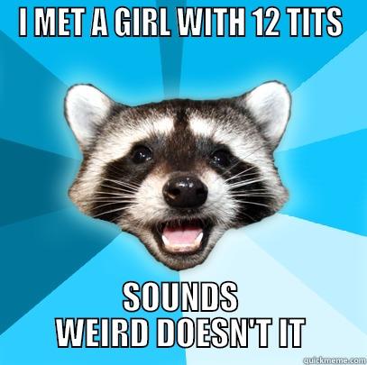 I MET A GIRL WITH 12 TITS SOUNDS WEIRD DOESN'T IT Lame Pun Coon