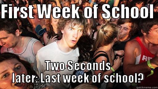 FIRST WEEK OF SCHOOL  TWO SECONDS LATER: LAST WEEK OF SCHOOL? Sudden Clarity Clarence