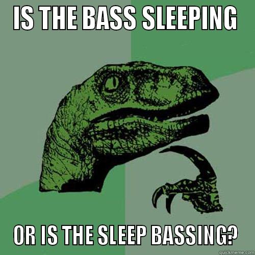 IS THE BASS SLEEPING OR IS THE SLEEP BASSING? Philosoraptor