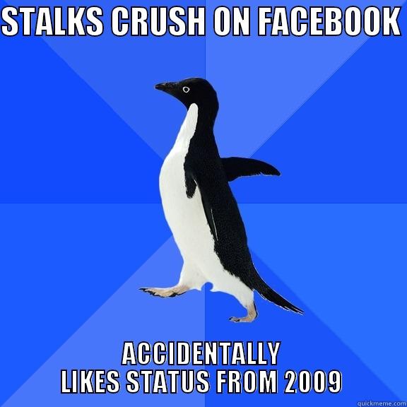 Oh God Why - STALKS CRUSH ON FACEBOOK  ACCIDENTALLY LIKES STATUS FROM 2009 Socially Awkward Penguin