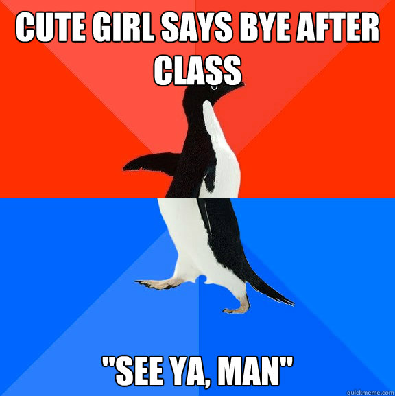 Cute Girl Says Bye After Class 