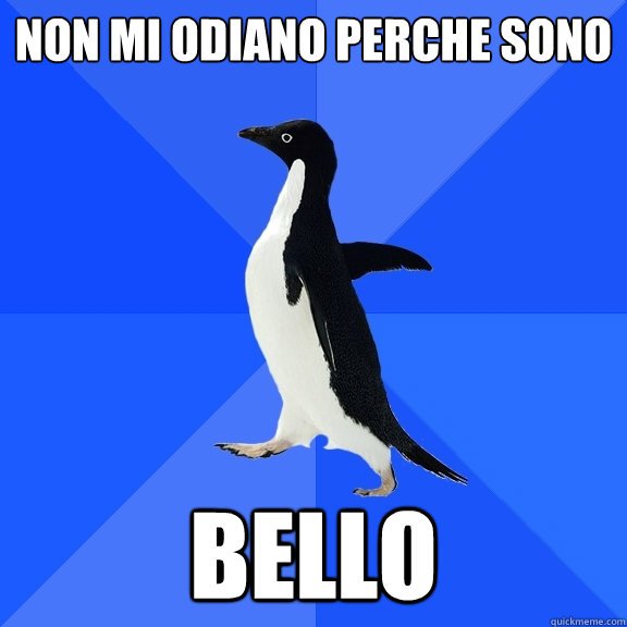 Non mi odiano perche sono bello  Socially Awkward Penguin
