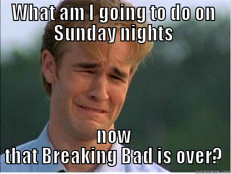 WHAT AM I GOING TO DO ON SUNDAY NIGHTS NOW THAT BREAKING BAD IS OVER? 1990s Problems