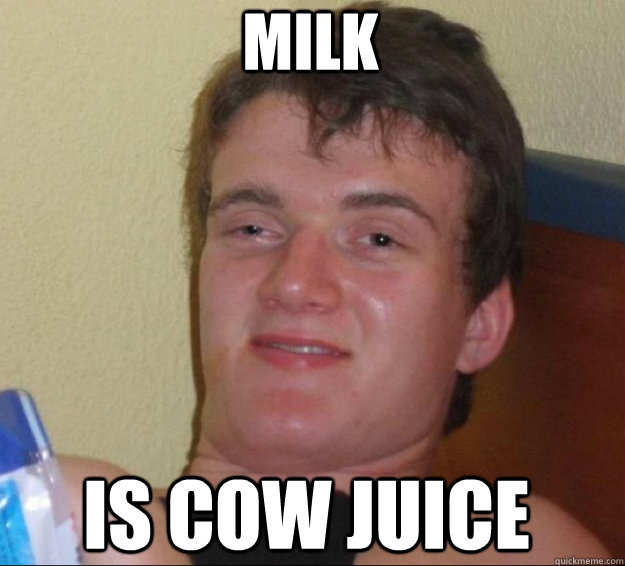 milk is cow juice  10guy
