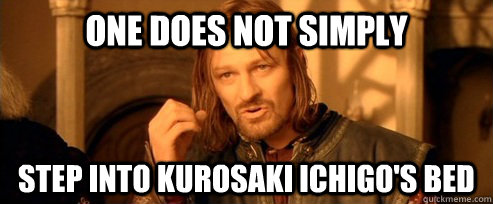 One does not simply step into kurosaki ichigo's bed  One Does Not Simply
