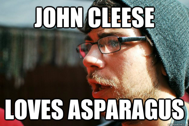 john cleese loves asparagus  