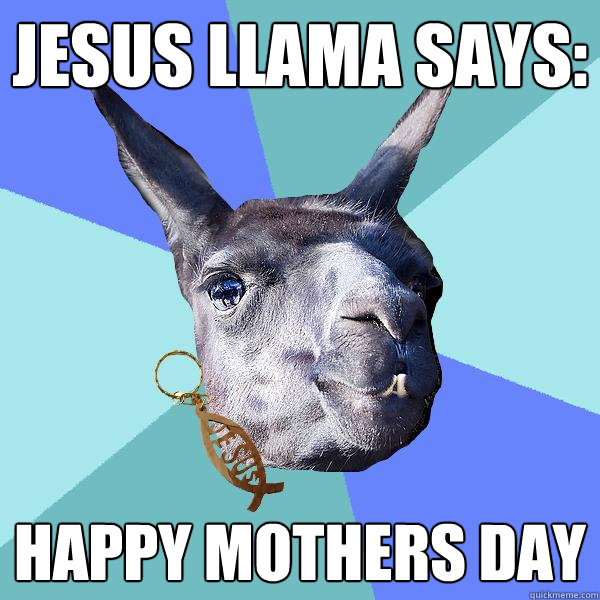 Jesus Llama Says: Happy Mothers Day - Jesus Llama Says: Happy Mothers Day  Christian Mama Llama