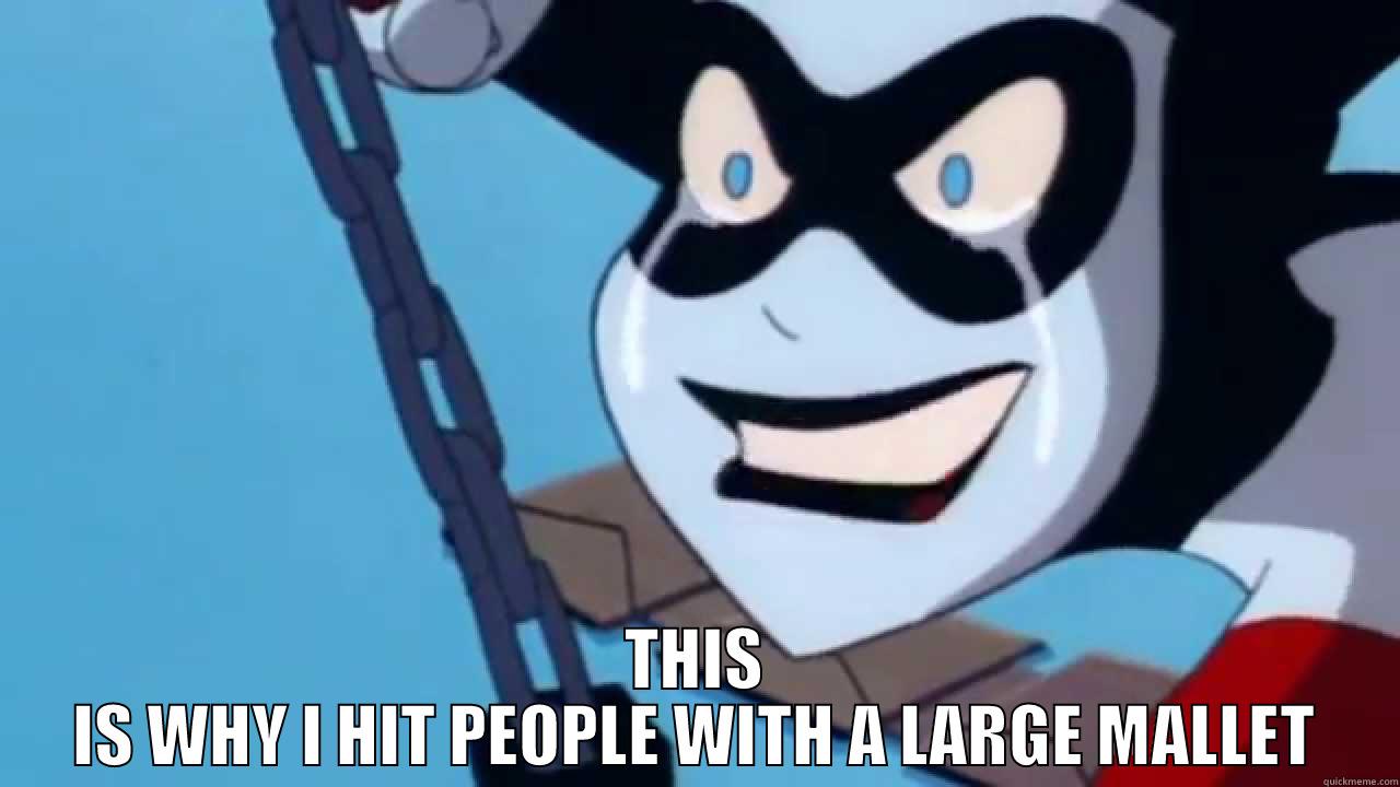  THIS IS WHY I HIT PEOPLE WITH A LARGE MALLET Misc