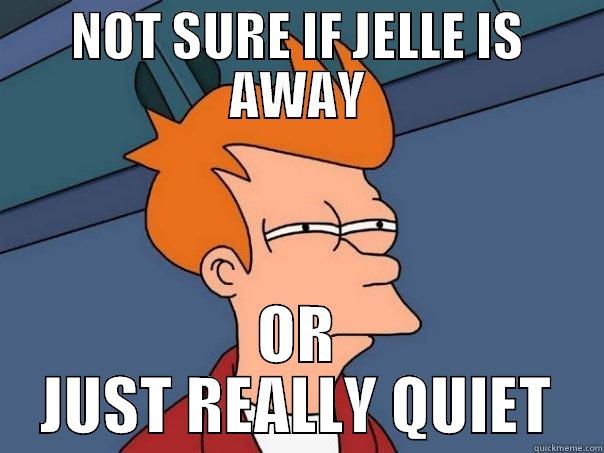 NOT SURE IF JELLE IS AWAY OR JUST REALLY QUIET Futurama Fry